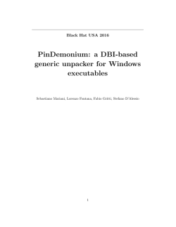 PinDemonium: a DBI-based generic unpacker for