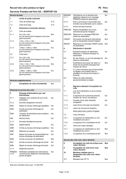 Recueil des colis postaux en ligne Servicios Postales del Per&uacute; SA