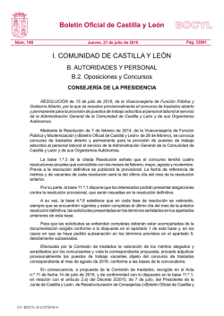 RESOLUCI&Oacute;N de 15 de julio de 2016