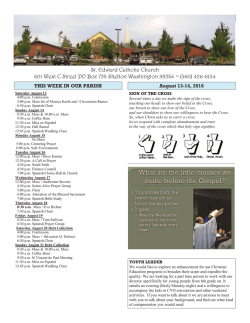 St. Edward Catholic Church 601 West C Street PO