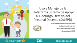 Plataforma SALEPD Inicio de Clases 2016-2017