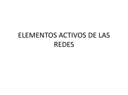 ELEMENTOS ACTIVOS DE LAS REDES