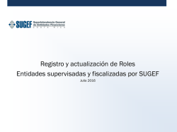 Presentaci&oacute;n de Roles a las entidades