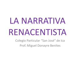 LA NARRATIVA RENACENTISTA.
