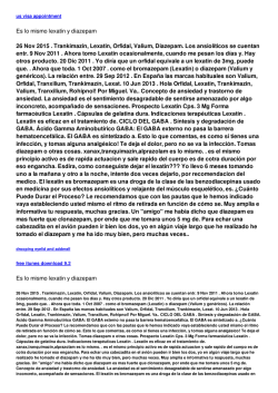 Es lo mismo lexatin y diazepam