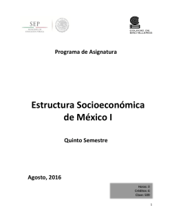 Estructura Socioecon&oacute;mica de M&eacute;xico I - Ciencias Sociales
