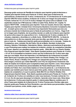 Invitaciones para quinceanera para imprimir gratis