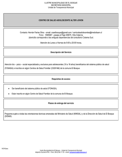 CENTRO DE SALUD ADOLESCENTE ALTER JOVEN