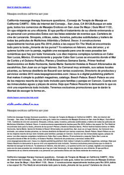 Masajes exoticos california san jose