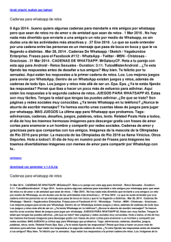 Cadenas para whatsapp de retos