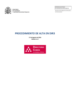 procedimiento de alta en dir3 - Portal administraci&oacute;n electr&oacute;nica