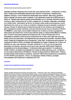 Invitaciones de quinceanera para imprimir