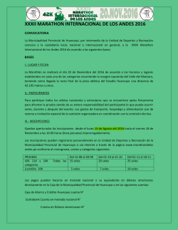 xxxii marathon internacional de los andes 2016