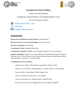 Jornadas de Ciencia Pol&iacute;tica Organizaci&oacute;n
