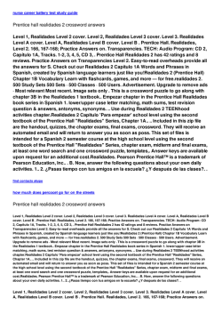 Prentice hall realidades 2 crossword answers