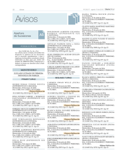 Avisos Del D&iacute;a