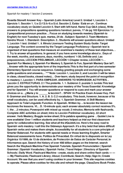 Spanish for mastery 1 leccion 2 answers