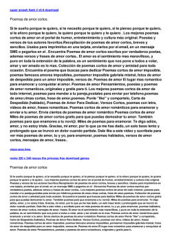 Poemas de amor cortos