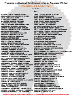 Programa Institucional Certificaci&oacute;n en Ingl&eacute;s Avanzado (PI