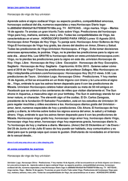 Horoscopo de virgo de hoy univision