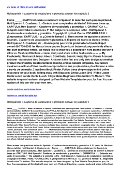 Holt spanish 1 cuaderno de vocabulario y gramatica answer key