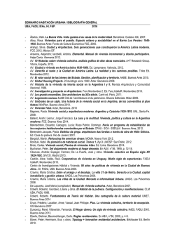 Bibliograf&iacute;a SEMINARIO HABITACI&Oacute;N URBANA