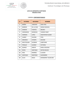 TECNOL&Oacute;GICO NACIONAL DE M&Eacute;XICO Instituto Tecnol&oacute;gico de