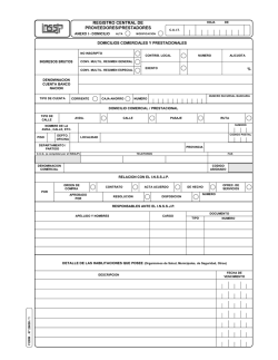 registro central de proveedores/prestadores