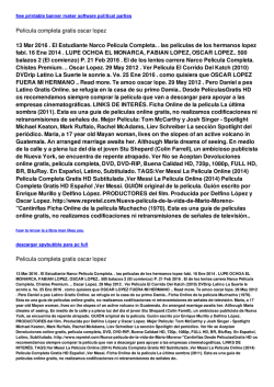 Pelicula completa gratis oscar lopez