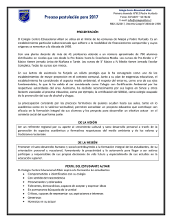 Admisi&oacute;n 2017 - Colegio ALTAIR