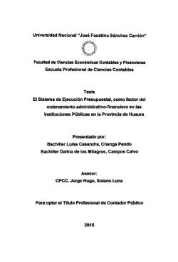 Bachiller Luisa casandra, Changa Pando Asesor