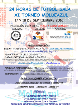 cartel xxiv horas de futbol sala 2016