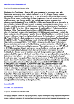 Capitulo 3b realidades 1 true or false