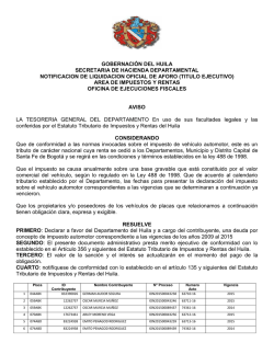 Notificaci&oacute;n liquidaci&oacute;n oficial aforo Agosto 12 de 2016