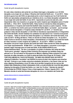 Cartel del golfo decapitando mujeres