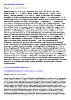 Mega tv miami en vivo por internet