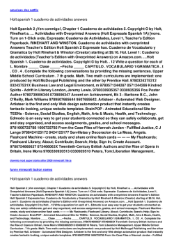 Holt spanish 1 cuaderno de actividades answers