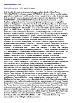 Capitulo 3 gramatica 1 holt 2 spanish answers