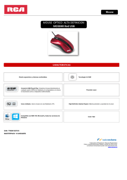 MOUSE OPTICO ALTA DEFINICION MO304R Red USB