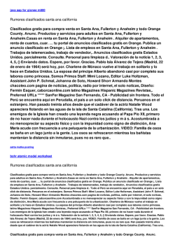 Rumores clasificados santa ana california