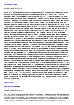 Zombie frontier 3 gift code