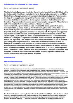 Harris health gold card applicationin spanish