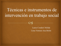 T&eacute;cnicas e instrumentos de intervenci&oacute;n en trabajo social