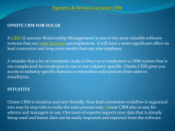 Dynamic & All-Inclusive Solar CRM