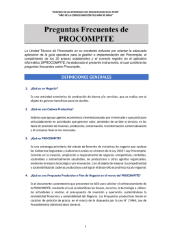 Preguntas Frecuentes de PROCOMPITE