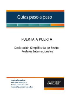 Declaraci&oacute;n simplificada de Env&iacute;os Postales Internacionales