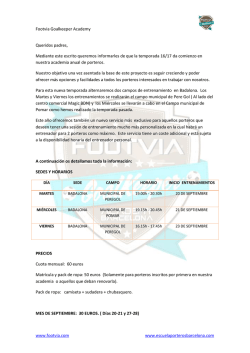 Descargar pdf de la escuela - Escuela de porteros en Barcelona