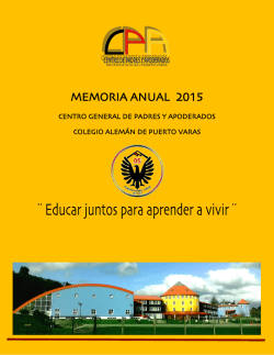 MEMORIA ANUAL 2015