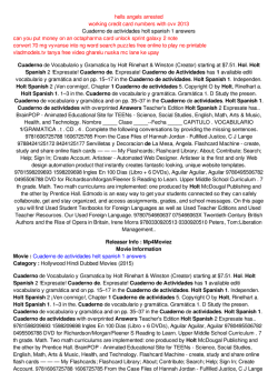 Cuaderno de actividades holt spanish 1 answers