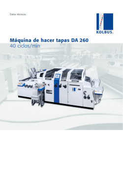 M&aacute;quina de hacer tapas DA 260 40 ciclos/min
